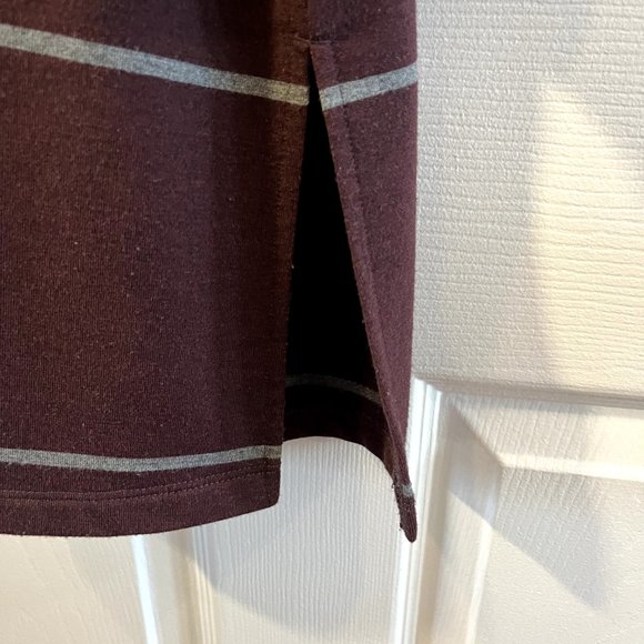 Alfred Sung, burgandy XXL tunic length top - Picture 2 of 6